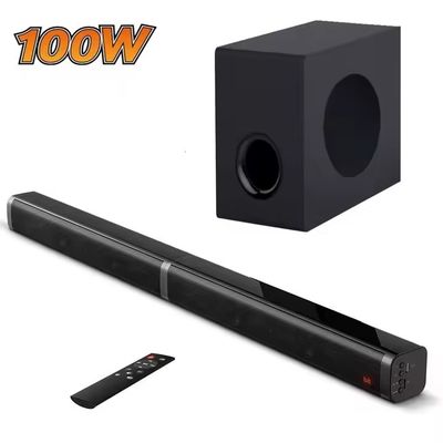 BT/ USB/ Hdmi-arc3.5MM/ OPTICAL Audio Input Wireless Bluetooth Soundbar 2.1 Channels for Enhanced Audio Performance